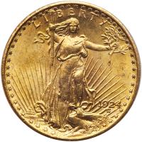 1924 $20 St. Gaudens PCGS MS64