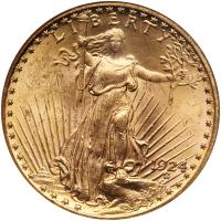 1924 $20 St. Gaudens NGC MS64