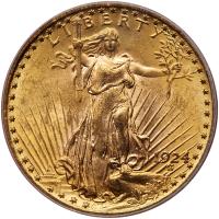 1924 $20 St. Gaudens PCGS MS62