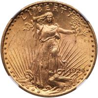 1924 $20 St. Gaudens NGC MS63