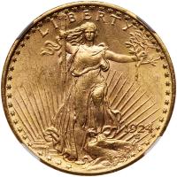 1924 $20 St. Gaudens NGC MS62