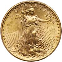 1924 $20 St. Gaudens PCGS MS62