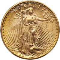 1925 $20 St. Gaudens PCGS MS64