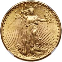 1925 $20 St. Gaudens NGC MS61