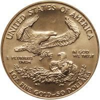 1987. $50.00 American Gold Eagle NGC MS70 - 2