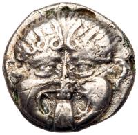 Macedon, Neapolis. Silver Hemidrachm (1.67 g), ca. 424-350 BC VF