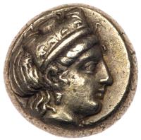 Lesbos, Mytilene. Electrum Hekte (2.53 g), ca. 412-378 BC EF