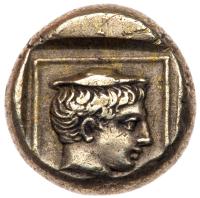 Lesbos, Mytilene. Electrum Hekte (2.53 g), ca. 412-378 BC EF - 2