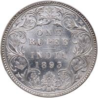 India-British. Rupee, 1893-B PCGS MS61 - 2