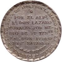 Mexico. Zamora. Silver Proclamation Medal, 1808 PCGS EF - 2