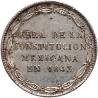 Mexico. Silver Constitution Proclamation Medal, 1843 PCGS AU53 - 2