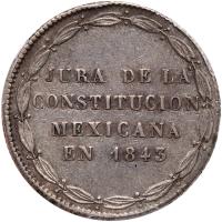 Mexico. Silver Constitution Proclamation Medal, 1843 PCGS EF - 2