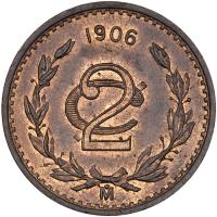 Mexico. 2 Centavos, 1906-Mo PCGS MS64 RB - 2