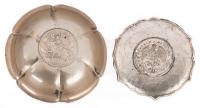 Mexico. Pair of Dishes with Peso's at Base