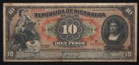 Nicaragua. 10 Pesos, 1910 VF