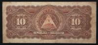 WITHDRAWN - Nicaragua. 10 Pesos, 1910 VF - 2