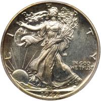 1942 Liberty Walking 50C PCGS Proof 67