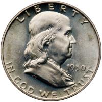 1950 Franklin 50C PCGS Proof 67