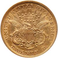 1866-S $20 Liberty. Motto PCGS EF45 - 2