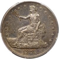 1875-CC Trade $1 PCGS AU50