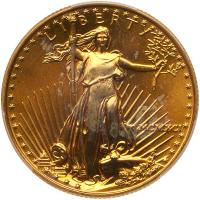 MCMXCI (1991) $25 Gold Eagle Â½ ozt