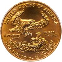 MCMXCI (1991) $25 Gold Eagle Â½ ozt - 2