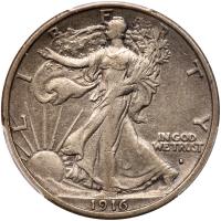 1916-S Liberty Walking 50C PCGS EF40