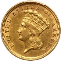 1854 $3 Gold PCGS AU53