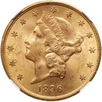 1896-S $20 Liberty NGC MS62