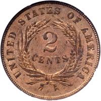 1864 2C. Sm Motto NGC MS64 - 2