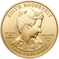 2013-W First Spouse Edith Roosevelt $10 Gold Coin
