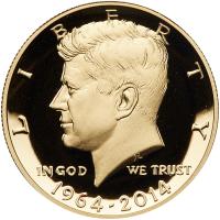 2014-W 50th Anniversary Kennedy Half Dollar Gold Proof Coin