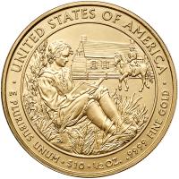 2008-W First Spouse Van Buren's Liberty $10 Gold Coin - 2