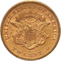 1864-S $20 Liberty PCGS AU50 - 2