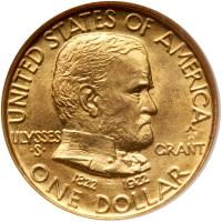 1922 Grant Gold $1, With Star NGC MS63