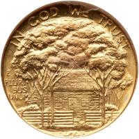 1922 Grant Gold $1, With Star NGC MS63 - 2