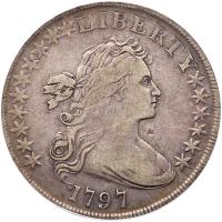 1797 Bust $1. 10 Stars L, 6 R PCGS VF30