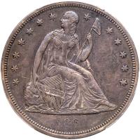 1860-O Liberty Seated $1 PCGS AU53