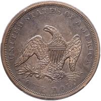 1860-O Liberty Seated $1 PCGS AU53 - 2