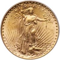 1925 $20 St. Gaudens PCGS MS63