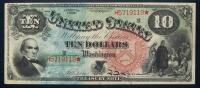 1869 $10 Legal Tender. Fr. 96. PMG Ch Unc 64 EPQ.