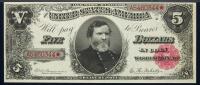 1890 $5 Treasury Note. Fr. 361. PMG Ch Unc 64 EPQ.