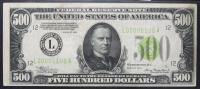 1934 $500 Federal Reserve Note. San Francisco. Fr. 2201-L. PCGS-B AU 55.