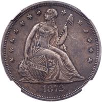 1872 Liberty Seated $1 NGC MS61