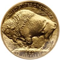 2008. $50.00 Gold Buffalo 1 ozt Gem Brilliant Unc - 2