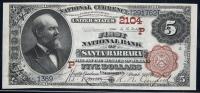 $5 National Bank Note. First NB, Santa Barbara, CA. Ch. 2104. Fr. 472. PCGS-C XF 45.