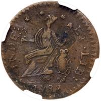 1787. Copper Laughing Head NGC EF - 2