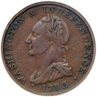 1783 Washington token. Draped bust, with button