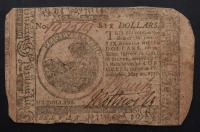 Continental Currency. May 20, 1777 $6.00 PCGS Almost Unc