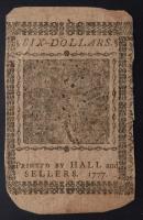 Continental Currency. May 20, 1777 $6.00 PCGS Almost Unc - 2